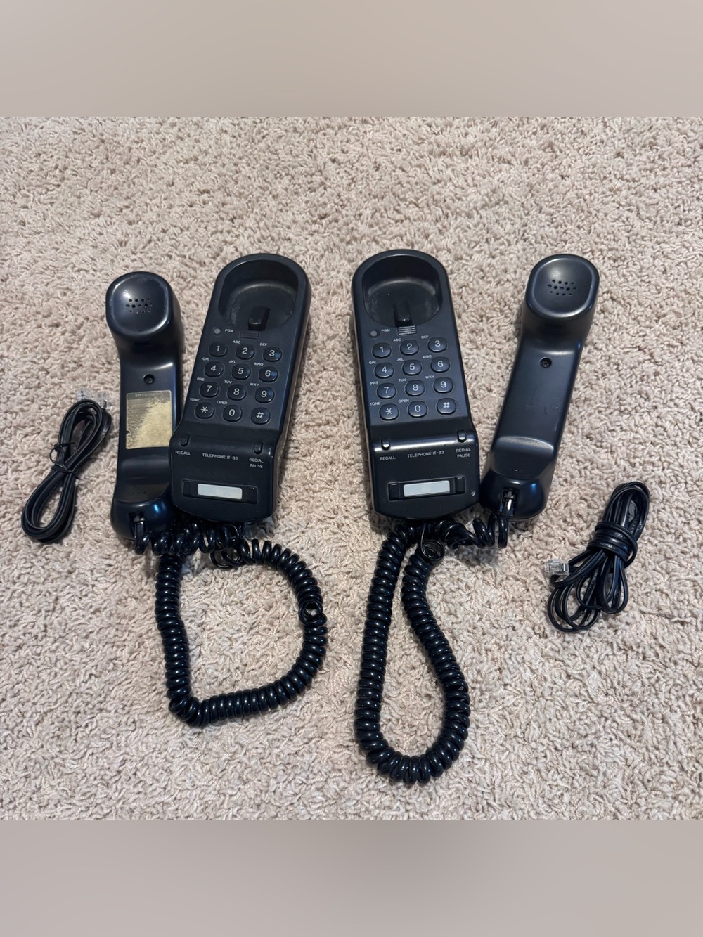 Vintage Sony Black Corded Wall Handset Phone - Picture 6 of 6